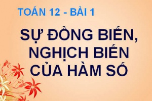 Sự đồng biến, nghịch biến của hàm số và bài tập - Toán 12 bài 1